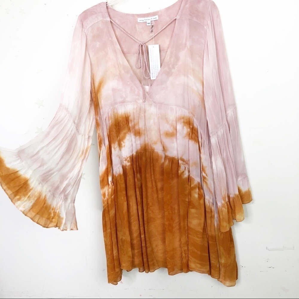 Young fabulous and broke tie-dye BoHo mini Dress - Picture 9 of 13
